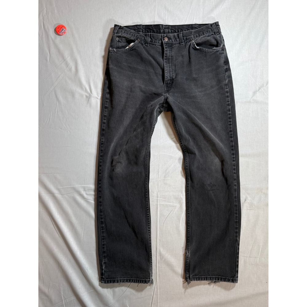 Vintage Levis 551 Orange Tab Jeans Washed Black Straight Leg Canada 38x32